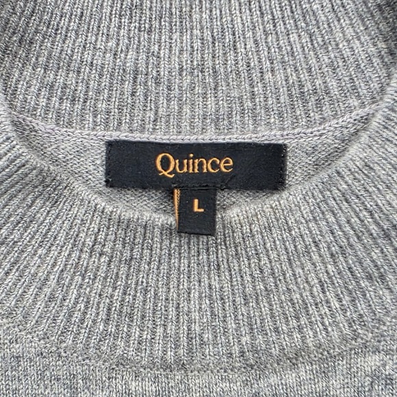 Quince Mongolian Cashmere Shrunken Sweater Vest Heather Grey Large L - Picture 2 of 6